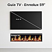 Focalpoint Chimenea eléctrica Ennolux LCD 59 (1.400 W, Gris/Negro, L x An x Al: 21,95 x 152,5 x 53 cm) | BAUHAUS