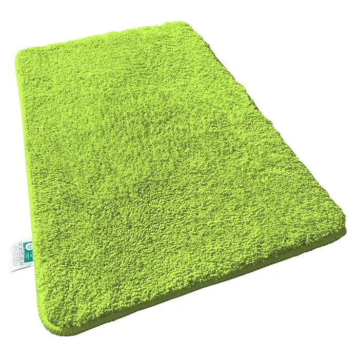 Floordirekt Badteppich Sky - 150 x 80 cm, Apfelgrün, 100% Polyester - Ein weicher, rechteckiger, grasgrüner Badteppich. Ideal für Badezimmer oder andere Räume, die eine zusätzliche weiche Unterlage benötigen.