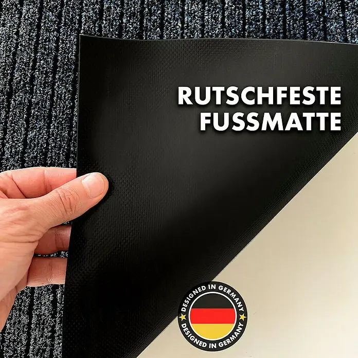 Fußmatte Dura - Anthrazit, 150 x 90 cm, 100 % Polypropylen - Rutschfeste Fußmatte, ideal für jeden Eingangsbereich. Die hochwertige Verarbeitung und das elegante Design machen diese Matte zu einem Hingucker.