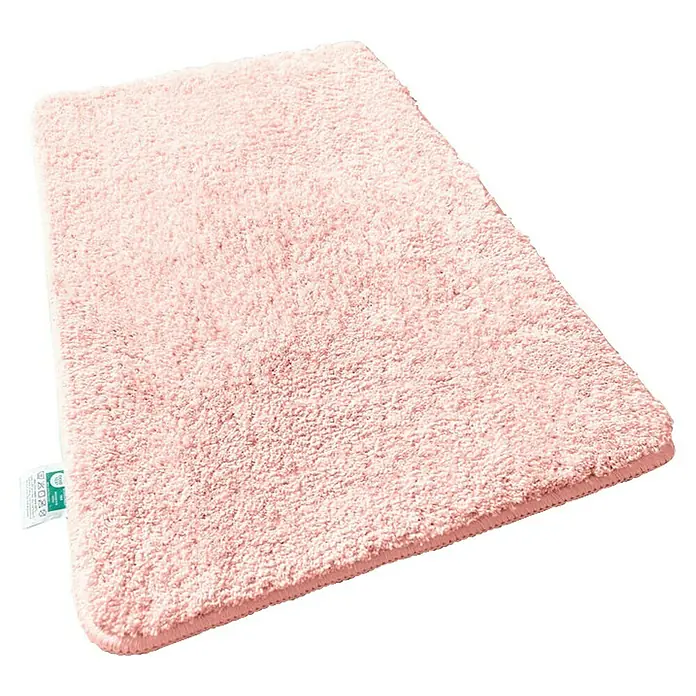 Floordirekt Badteppich Sky - 150 x 80 cm, Rosa, 100% Polyester - Weicher, rosafarbener Badteppich mit flauschiger Oberfläche, ideal für ein gemütliches Badezimmer. Der Teppich ist rechteckig und hat eine sanfte Farbgebung.
