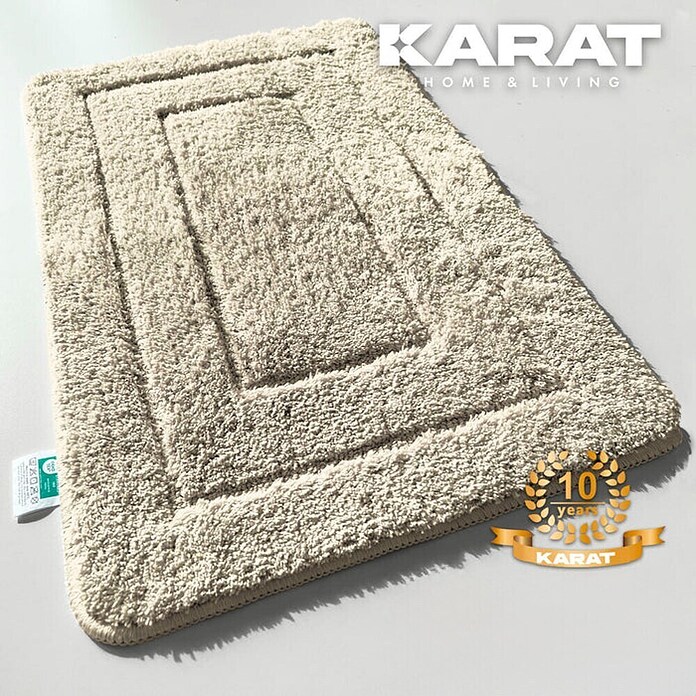 Floordirekt Badteppich Atlantis (100 x 60 cm, Beige, 100% Polyester) | BAUHAUS