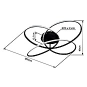 Globo LED stropna svjetiljka Panda  (30 W, Promjer: 600 mm, Topla bijela) | BAUHAUS