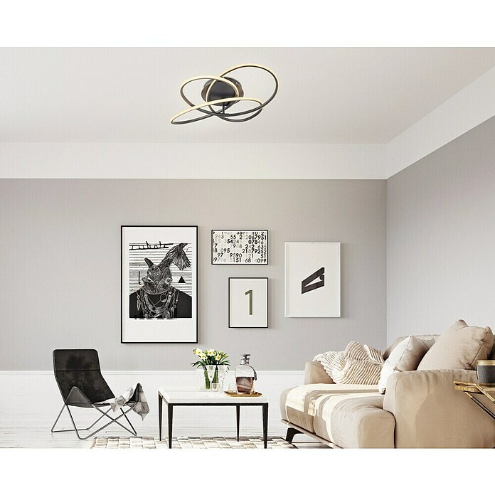 Globo LED stropna svjetiljka Panda  (30 W, Promjer: 600 mm, Topla bijela) | BAUHAUS