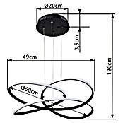 Globo Viseća LED svjetiljka Panda  (30 W, Visina: 120 cm, Topla bijela) | BAUHAUS
