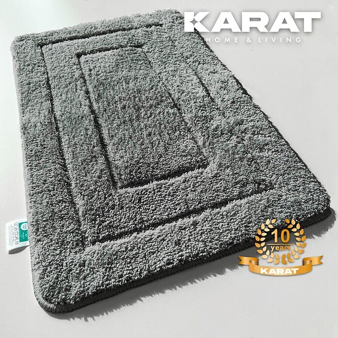 Floordirekt Badteppich Atlantis (120 x 70 cm, Dunkelgrau, 100% Polyester) | BAUHAUS