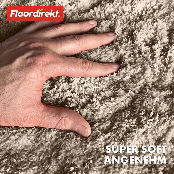 Floordirekt Badteppich Sky (95 x 95 cm, Beige, 100% Polyester) | BAUHAUS