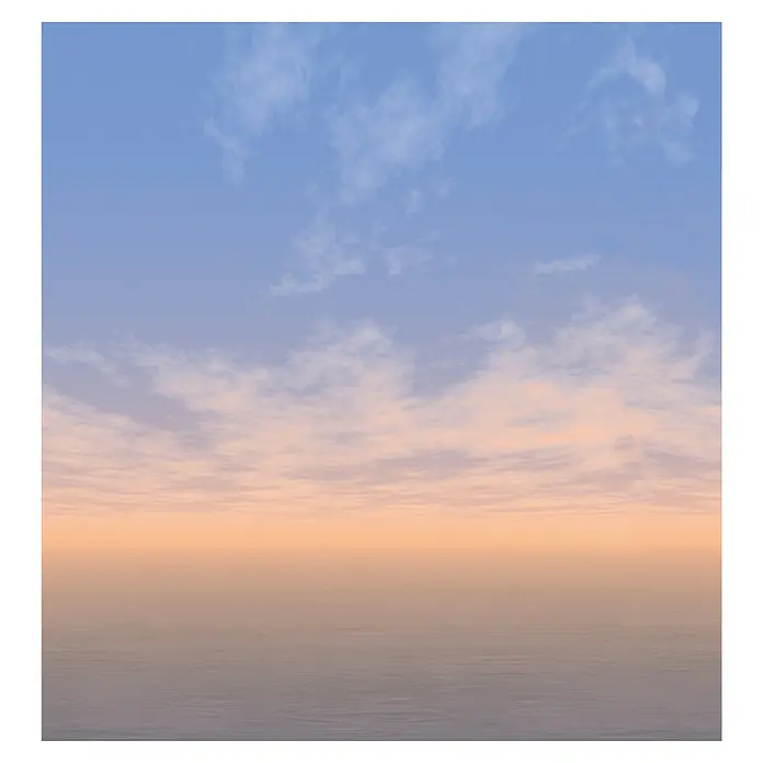 A.S. Création The Wall 2 Fototapete Himmel - B x H: 265 x 280 cm, Vlies - Sanfter Sonnenaufgang über dem ruhigen Wasser, der Himmel erstrahlt in zarten Farben. Perfekt für entspannende Hintergründe und ruhige Szenarien.
