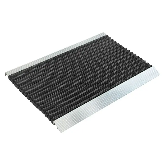 Fußmatte Profi Brush - Schwarz, 90 x 60 cm, 100 % Nylon - Schmutzfangmatte mit Aluminiumrahmen, ideal für den Eingangsbereich. Robuste Konstruktion für hohe Beanspruchung und lange Lebensdauer.