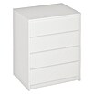 Cómoda K-763 (L x An x Al: 45 x 60 x 73,4 cm, Blanco, Número de cajones: 4)