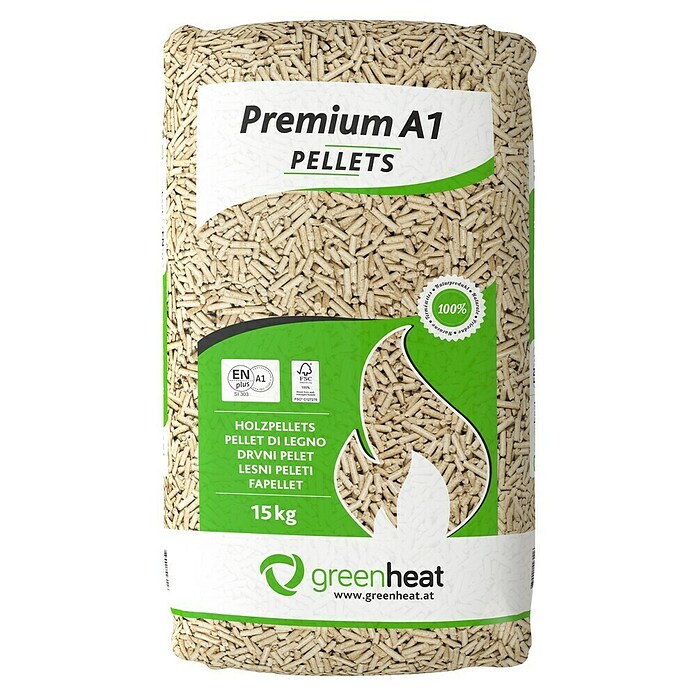Drveni peleti Greenheat Premium  (15 kg) | BAUHAUS