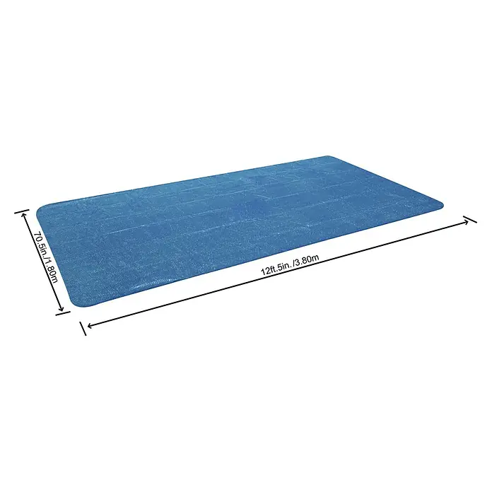 Bestway Solarabdeckplane - L x B: 180 x 380 cm, Material: Kunststoff - Blaue Poolabdeckung mit den Maßen 12ft. 5in./3.80m Länge und 70.5in./1.80m Breite zur einfachen Poolpflege.
