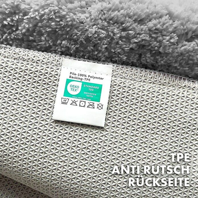 Floordirekt Badteppich Maris (80 x 50 cm, Silber, 100% Polyester) | BAUHAUS