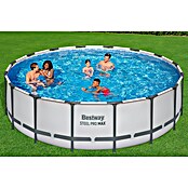 Bestway Opzetzwembad Steel Pro MAX (Ø x h: 488 x 122 cm, Grijs, 19.480 l) | BAUHAUS
