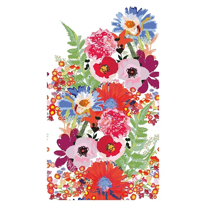 A.S. Création The Wall 2 Fototapete Blumenmotiv - B x H: 159 x 280 cm, Vlies - Bunte Blumenmuster-Illustration. Lebendige Farben und Pinselstriche erzeugen ein dynamisches, florales Design, ideal für Kunstliebhaber und Dekorationszwecke.