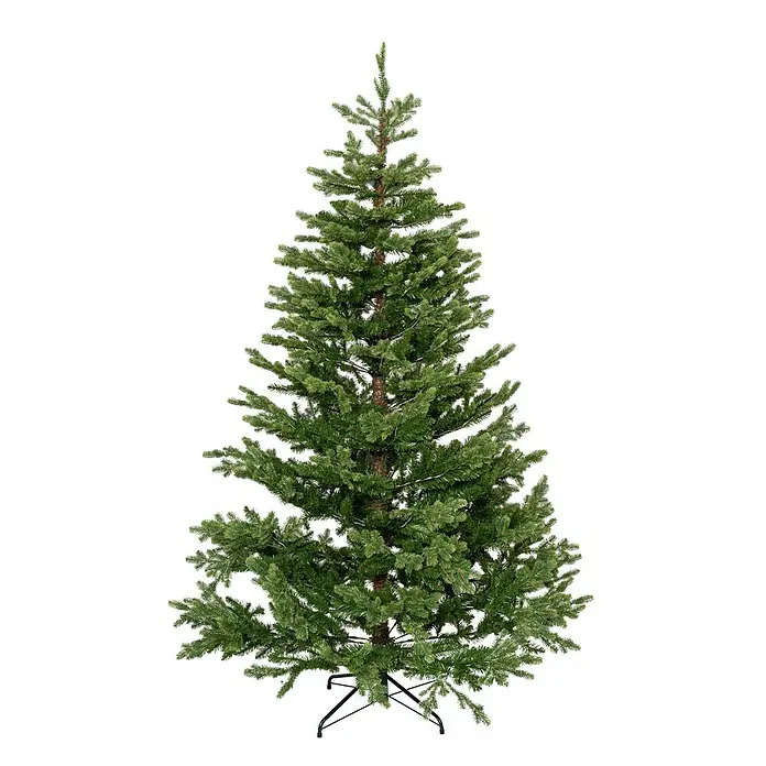 Edelmann Künstlicher Weihnachtsbaum Maklura - Höhe: 185 cm, Grün - Künstlicher Weihnachtsbaum mit vielen Ästen, die eine schöne grüne Farbe haben. Der Baum steht auf einem Metallfuß.