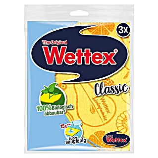 Wettex Schwammtuch (22 x 18 cm, Gelb, 3 Stk.)