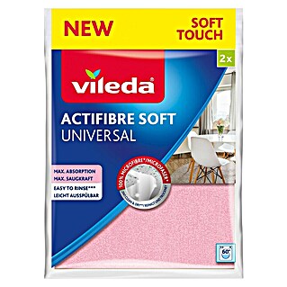 Vileda Universalreinigungstücher Actifibre Soft Touch (2 Stk., Mikrofaser)