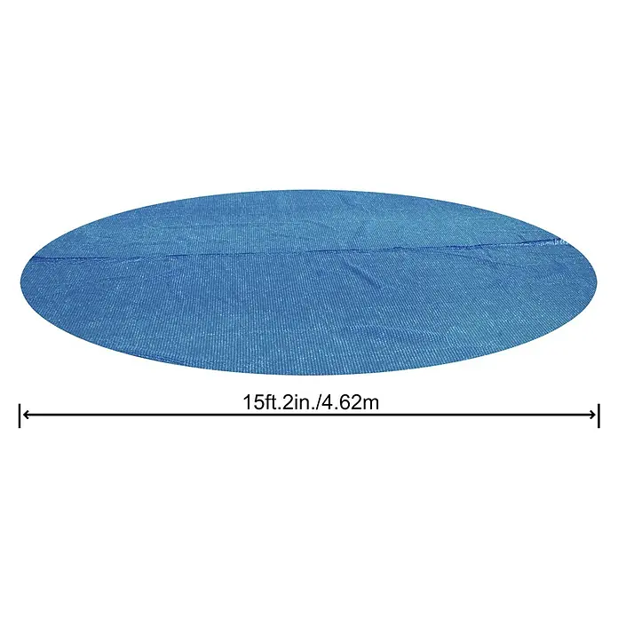 Bestway Pool-Abdeckplane Solar - Durchmesser: 462 cm, Material: Kunststoff - Abdeckung für ein rundes Schwimmbecken, blau, aus strapazierfähigem Material, mit einer Länge von 4,62 Metern.