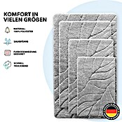 Floordirekt Badteppich Maris (80 x 50 cm, Silber, 100% Polyester) | BAUHAUS
