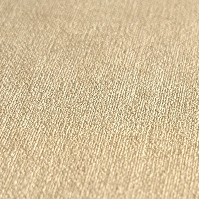 A.S. Création Metropolitan Stories Hot Spots Vliestapete - Beige, Uni, 10,05 x 0,53 m - Nahaufnahme einer beigen Textiltapete, die eine subtile und natürliche Textur für ein warmes Raumgefühl bietet.