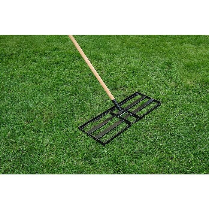 Gardol Rastrillo nivelador de césped (24,5 cm, Acero, Específico para: Mangos de herramientas con cono, Ø 28 mm) | BAUHAUS
