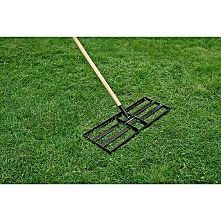 Gardol Rastrillo nivelador de césped (24,5 cm, Acero, Específico para: Mangos de herramientas con cono, Ø 28 mm)