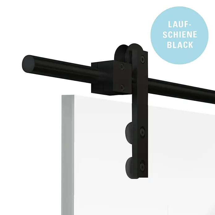 Diamond Doors Schiebetürbeschlag Galaxy Premium Black - Schwarz, Art Beschlag: Offen, 2.000 mm, Passend für: Diamond Doors Glas- oder Holzschiebetüren - Schwarze Laufschiene für Schiebetüren. Das moderne Design ist ideal für jeden Raum und sorgt für eine elegante Optik.