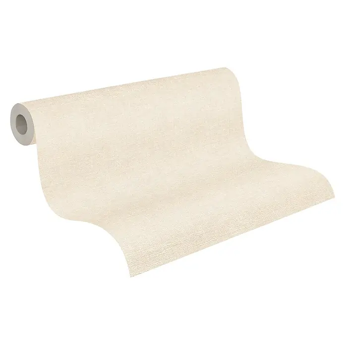 A.S. Création Metropolitan Stories Hot Spots Vliestapete - Creme-Beige, Uni, 10,05 x 0,53 m - Eine Rolle beige Textiltapete, perfekt für die Wandgestaltung und verleiht jedem Raum eine warme, elegante Note.