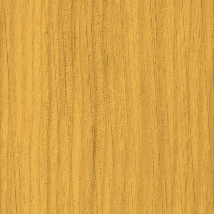 Bondex Holzlasur für Außen - Kiefer, 750 ml, Seidenmatt - Nahaufnahme eines gelben Holzfurniers mit feiner Maserung und glatter Oberfläche.