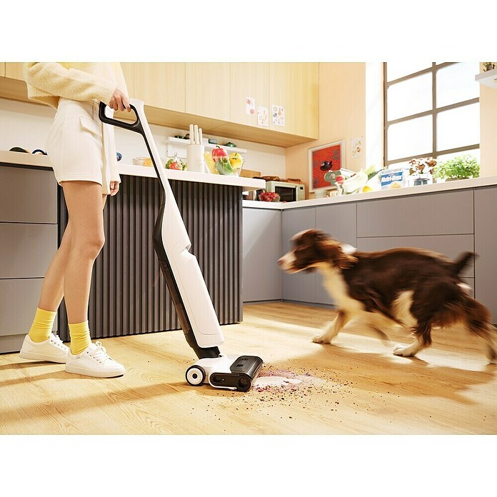 Roborock Aspirador en seco y húmedo de batería Flexi Lite (Potencia de aspiración: 17.000 Pa, Duración de la batería: 40 min, Volumen del depósito de agua: 0,62 l) | BAUHAUS