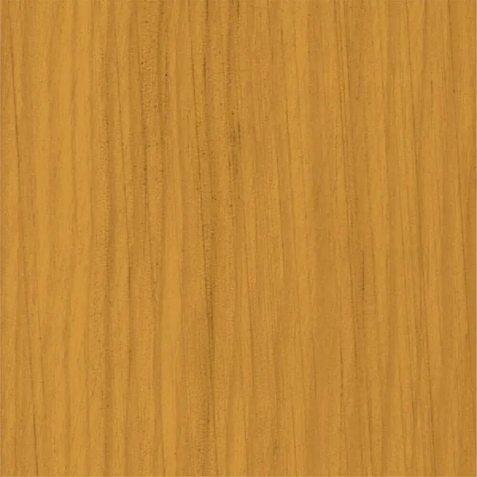 Bondex Holzlasur für Außen - Eiche, 750 ml, Seidenmatt - Nahaufnahme einer glatten Holzstruktur in warmen Gelbtönen, ideal für Möbel oder Bodenbeläge.