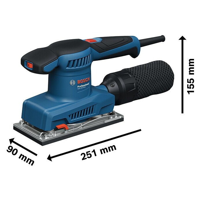 Bosch Professional Električna orbitalna brusilica GSS 20-18 A  (200 W, Brzina okretaja: 16.000 okr/min - 24.000 okr/min) | BAUHAUS