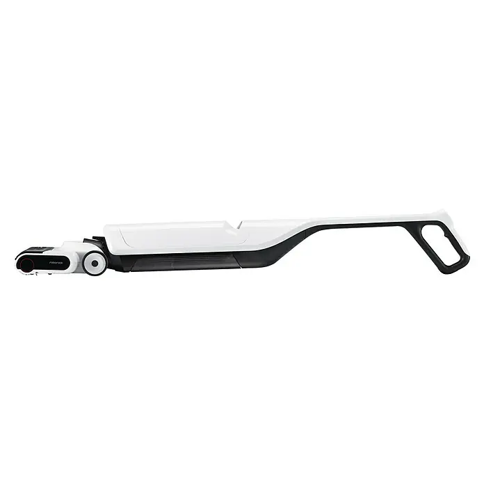 Roborock Akku-Nass-Trockensauger Flexi Lite - Saugkraft: 17.000 Pa, Akkulaufzeit: 40 min, Wassertankvolumen: 0,62 l - Seitenansicht des Roborock Staubsaugers mit innovativem Design, ideal für die Reinigung von Hartböden und Teppichen.