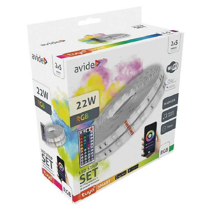 Smart LED traka Avide  (Duljina: 10 m, RGB, 22 W) | BAUHAUS
