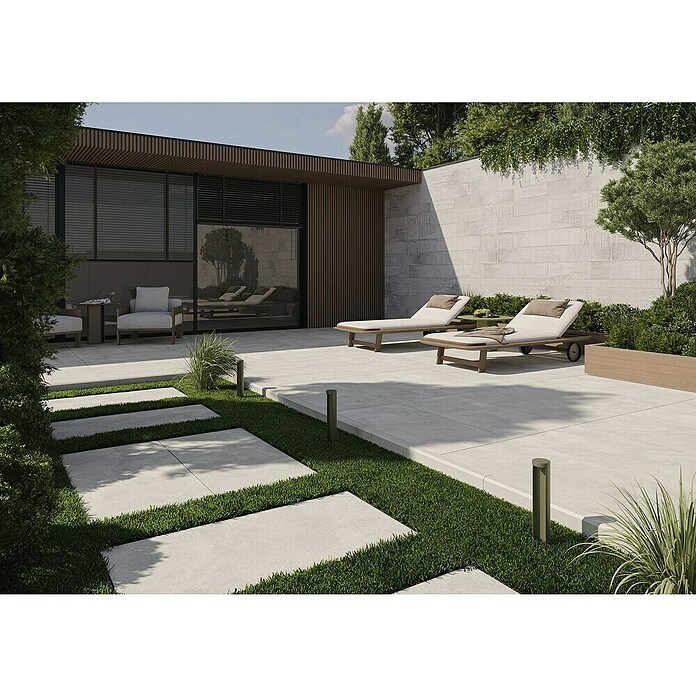 Queens Terrassenfliese (59,3 x 119,3 x 2 cm, Weiß, Matt) | BAUHAUS