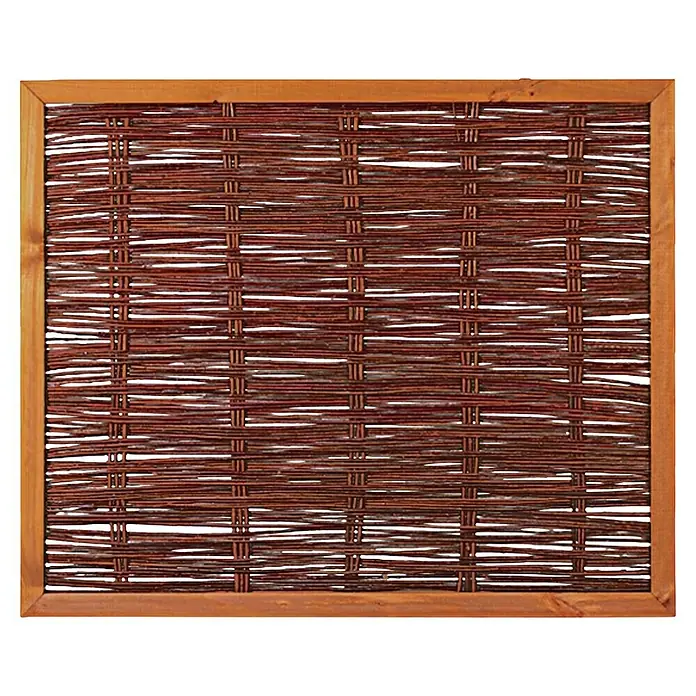 T & J Zaun-Set Fresno - 525 x 180 cm, Braun, 25 -tlg. - Braune geflochtene Jalousie mit Holzrahmen, die ein rustikales und natürliches Ambiente schafft. Ideal, um jedem Raum Wärme zu verleihen.