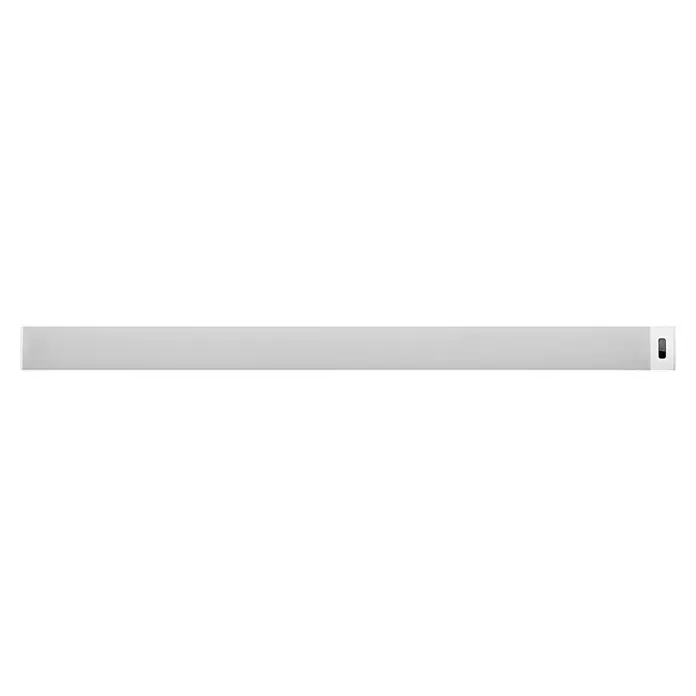 Osram LED-Unterbauleuchte Linear - L x B x H: 55 x 3,6 x 1,8 cm, Lichtfarbe: Tageslichtweiß, 220 V - 240 V - Ein minimalistischer, weißer Flüssigseifenspender mit einem Sichtfenster, das den Füllstand anzeigt, ideal für moderne Badezimmer.\n