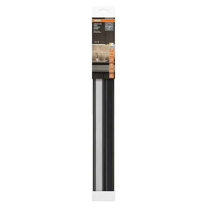 Osram LED-Unterbauleuchte Linear - L x B x H: 55,7 x 6 x 2,4 cm, Lichtfarbe: Tageslichtweiß, 220 V - 240 V, Schwarz - OSRAM Linear LED Turn Connect 557mm Leuchte. Perfekt für die Beleuchtung unter Schränken oder Regalen. Modernes Design, einfache Installation.