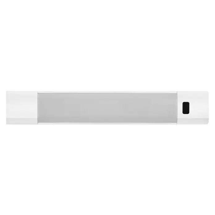 Osram LED-Unterbauleuchte Linear - L x B x H: 30 x 4,9 x 1,8 cm, Lichtfarbe: Warmweiß, 220 V - 240 V - Ein detailreiches Bild eines modernen, weißen LED-Lichtpaneels, ideal für eine stilvolle Beleuchtung in jedem Raum.