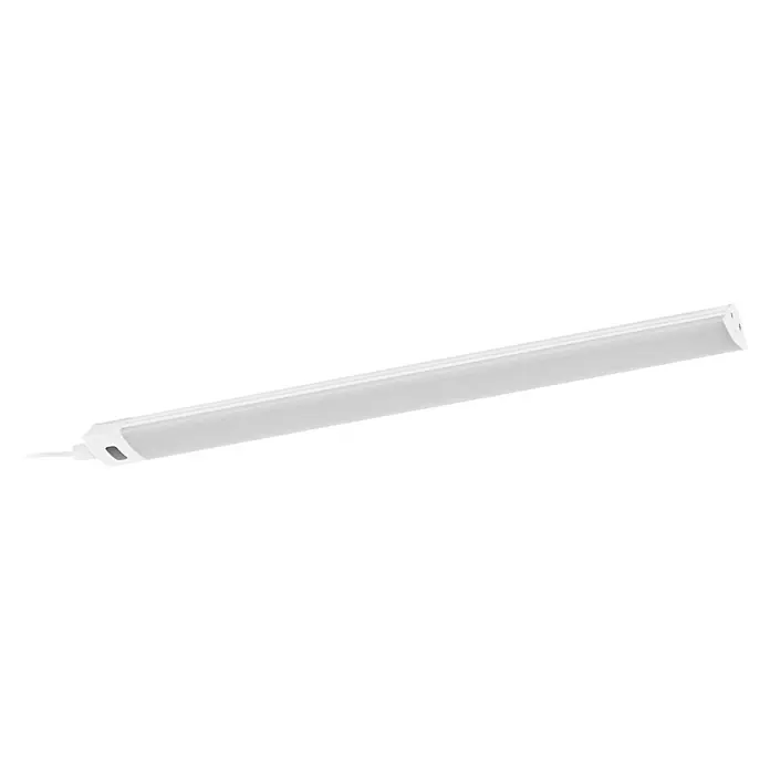 Osram LED-Unterbauleuchte Linear - L x B x H: 35 x 3,6 x 1,8 cm, Lichtfarbe: Tageslichtweiß, 220 V - 240 V - Ein helles, längliches LED-Lichtpanel in Weiß, ideal für Arbeitsbereiche oder Unterbaubeleuchtung, sorgt für eine gleichmäßige Ausleuchtung.