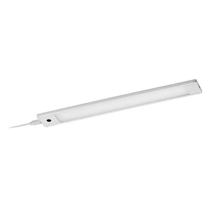 Osram LED-Unterbauleuchte - L x B x H: 30 x 4 x 0,6 cm, Lichtfarbe: Tageslichtweiß, 220 V - 240 V - Eine Nahaufnahme einer LED-Unterbauleuchte, die für eine helle und effiziente Beleuchtung in Küchen oder Arbeitsbereichen konzipiert ist.