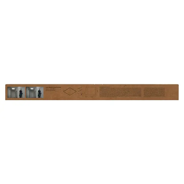 Ledvance LED-Panel Frame Essential - Weiß, Passend für: Osram Essential LED-Panel 60 x 60 cm - Braune Verpackung für ein Paneel mit Rahmen, mit Produktbildern, Montageanleitung und technischen Informationen.