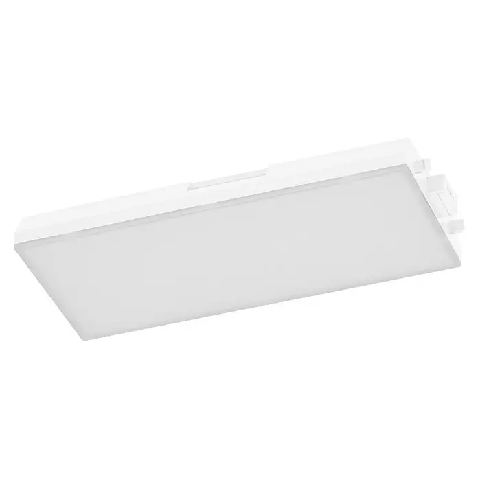 Osram LED-Unterbauleuchte Erweiterung - L x B x H: 17,9 x 8,1 x 2,1 cm, Lichtfarbe: Warmweiß, Weiß - Diese Aufnahme zeigt eine LED-Flächenleuchte, die sich ideal für Büros und gewerbliche Räume eignet und helles, gleichmäßiges Licht bietet.