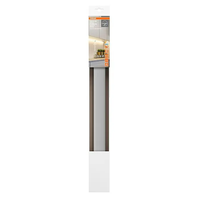 Osram LED-Unterbauleuchte Linear - L x B x H: 55 x 3,6 x 1,8 cm, Lichtfarbe: Tageslichtweiß, 220 V - 240 V - OSRAM LED-Leuchte für den Innenbereich. Schlankes, rahmenloses Design mit Sensor und Dimmfunktion. Ideal für Schränke und Regale.
