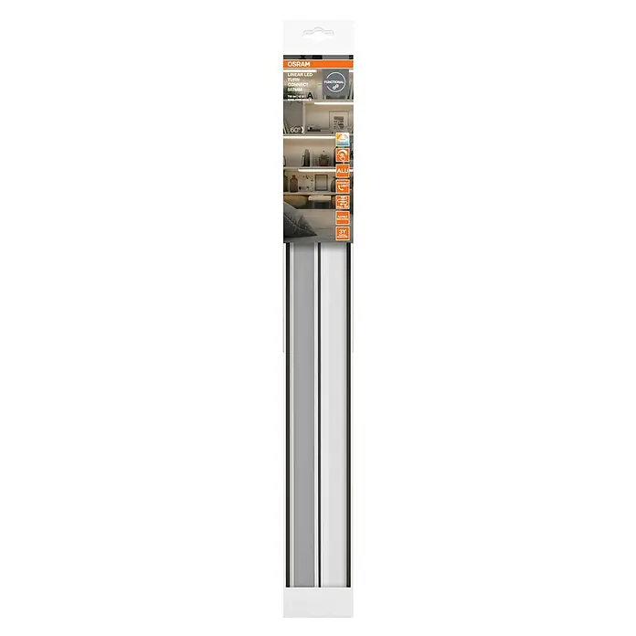 Osram LED-Unterbauleuchte Linear - L x B x H: 55,7 x 6 x 2,4 cm, Lichtfarbe: Tageslichtweiß, 220 V - 240 V, Weiß - OSRAM LED-Lichtleiste: Funktional, 557mm, 700lm, 10W. Flexibel montierbar & dimmbar, ideal für Regale. Inkl. 3 Jahre Garantie.
