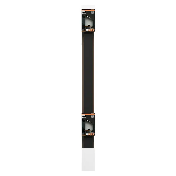 Osram LED-Deckenleuchte Office Line - 30 W, L x B x H: 112,6 x 4,1 x 7 cm, Schwarz, Kaltweiß - Das Bild zeigt eine schmale Bürolampe mit dunklem Gehäuse und heller Lichtleiste, ideal für moderne Arbeitsbereiche.
