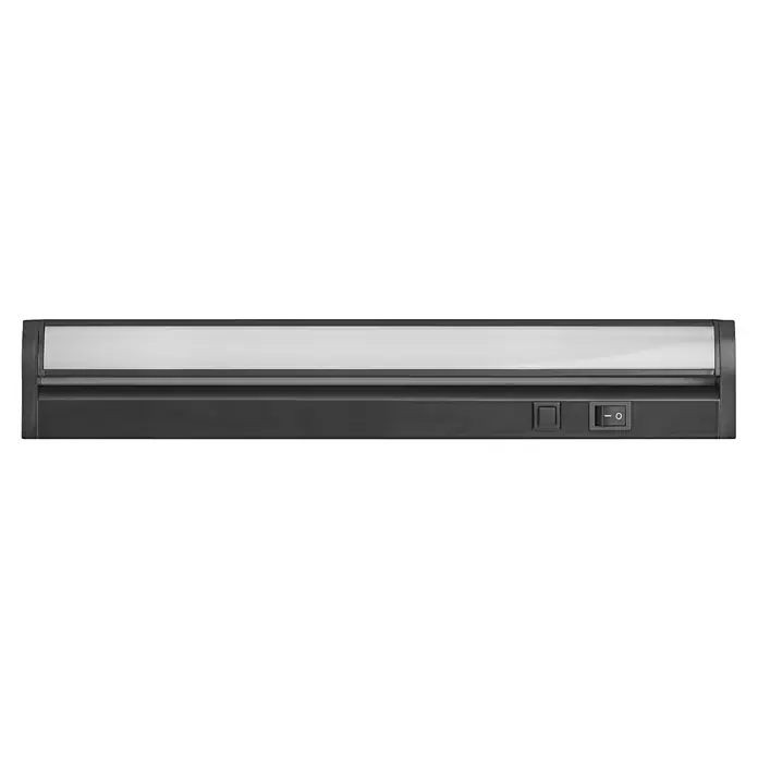 Osram LED-Unterbauleuchte Linear - L x B x H: 35,7 x 6 x 2,4 cm, Lichtfarbe: Tageslichtweiß, 220 V - 240 V, Schwarz - Eine moderne LED-Unterbauleuchte in dunkler Ausführung, die eine helle und effiziente Beleuchtung für Küchen oder Arbeitsbereiche bietet.