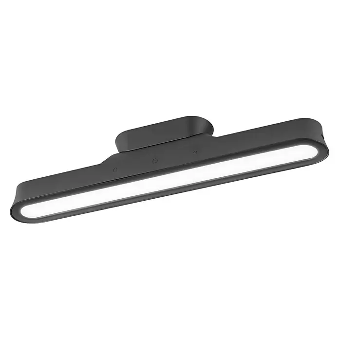 Osram LED-Unterbauleuchte Linearleuchte Mobil Magnet - L x B x H: 28 x 4 x 4,8 cm, Lichtfarbe: Tageslichtweiß - Eine elegante LED-Deckenleuchte in Anthrazit mit einer länglichen, hellen Lichtfläche, die modernes Design und Funktionalität vereint.