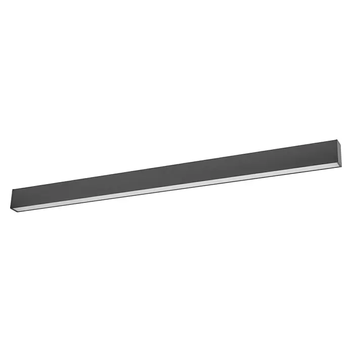 Osram LED-Deckenleuchte Office Line - 30 W, L x B x H: 112,6 x 4,1 x 7 cm, Schwarz, Kaltweiß - Die Abbildung zeigt ein schlankes, modernes Ablagebord mit einer glänzenden Kante, ideal für die stilvolle Organisation Ihrer Räume.