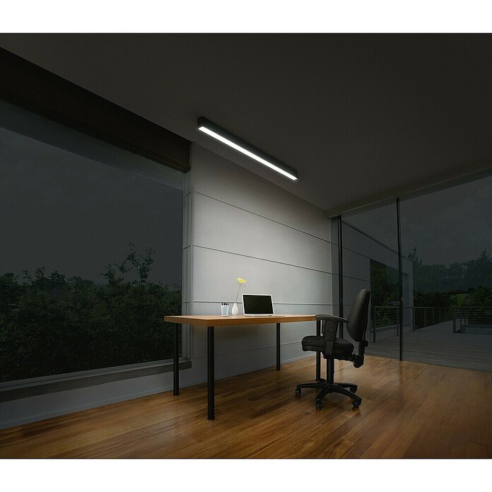 Osram LED stropna svetilka Office Line  (30 W, Do x Š x V: 112,6 x 4,1 x 7 cm, Črna, Hladno bela) | 3097 - Bürolicht | CAKA - Zweckleuchten | CAK - Technisches Licht | CA - Beleuchtung | C - Elektro | BAUHAUS